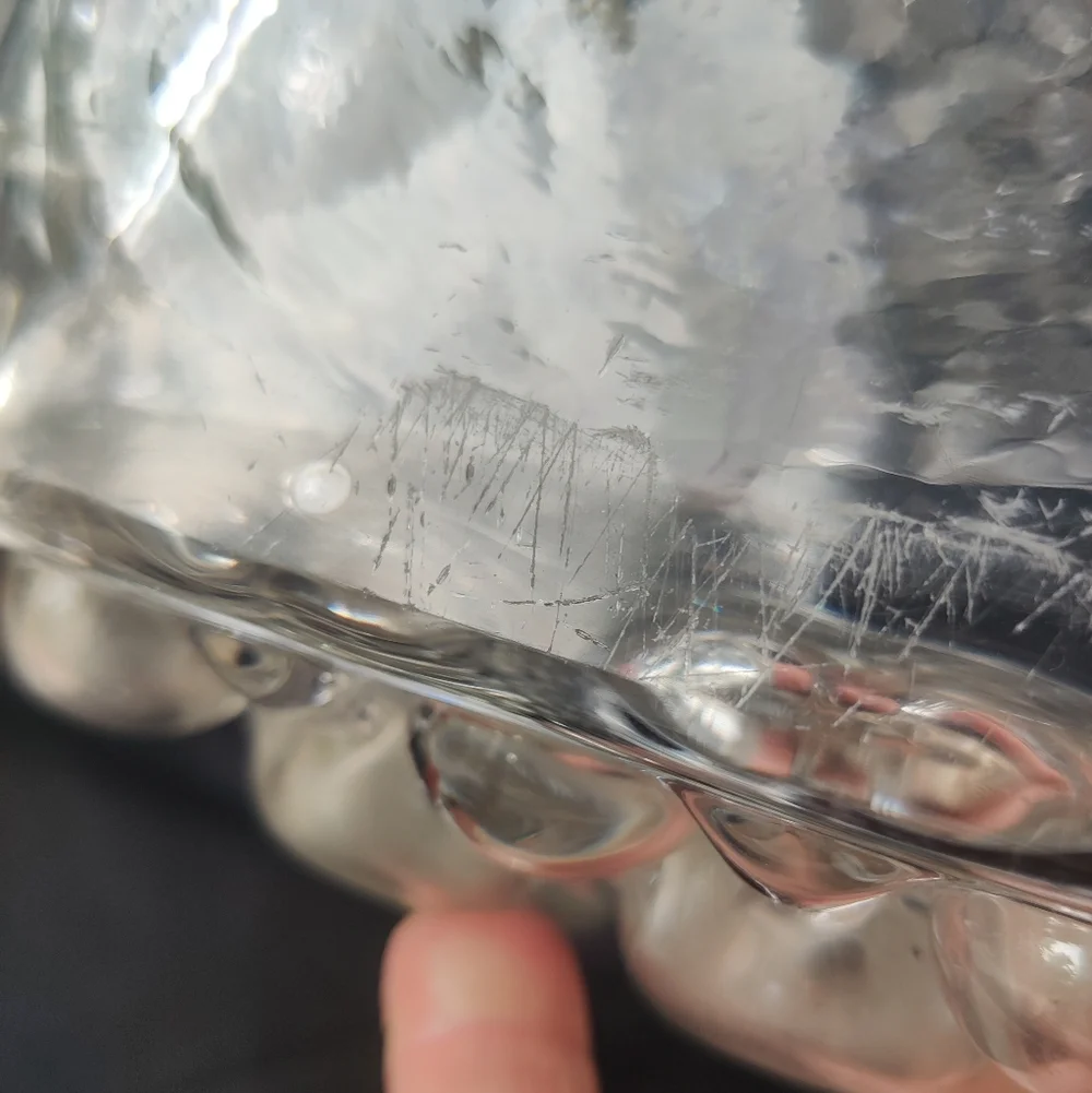 MCM Bubble Art Glass Vase 12
